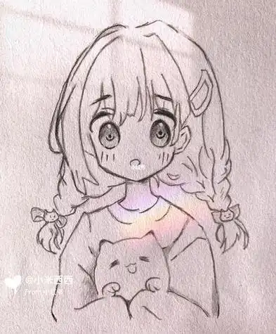 少女卡通人物头像手帐简笔画卡通简笔画可爱小女孩简笔画文化绘画简笔