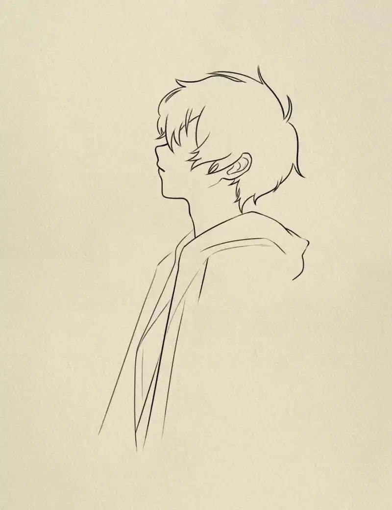 男生头像# #男头# #侧脸# #寻找小红书绘画大神# #画画的日常# #简笔