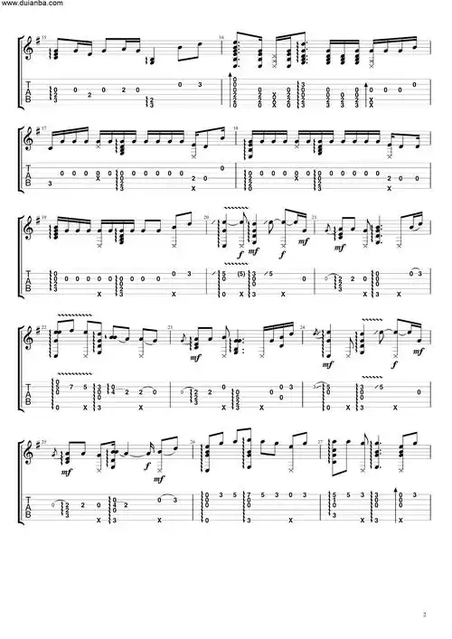 seeyouagain指弹吉他谱独奏六线谱吉他指弹演示