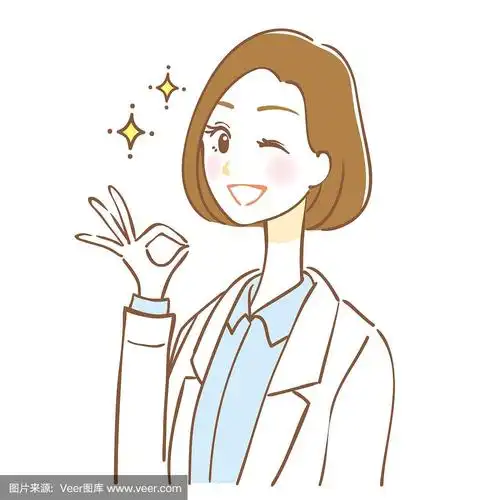 一位身穿白大褂的女士正在做一个ok的手势
