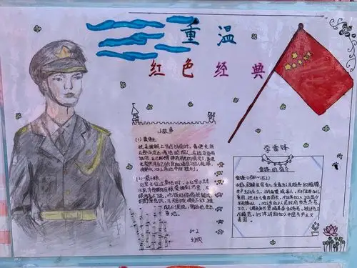 实践系列活动】利群小学第10届读书节活动之红色经典手抄报评比活动