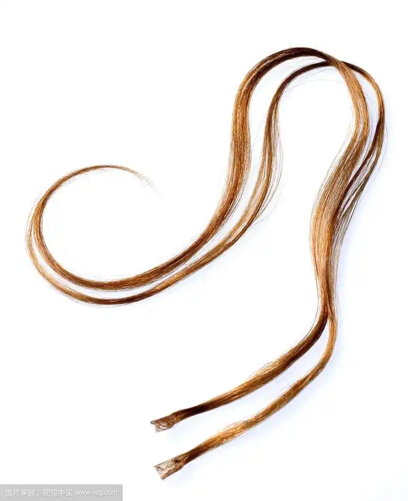 一缕头发的特写