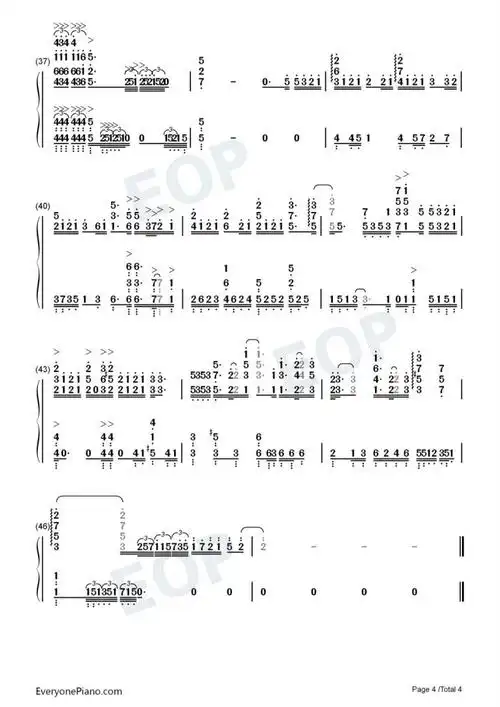 大眠钢琴数字简谱