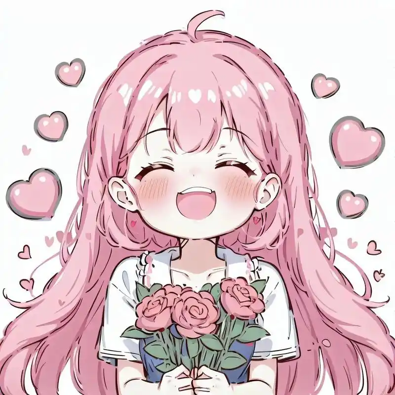 动漫女头 #粉色动漫女头 #女生头像 - 抖音