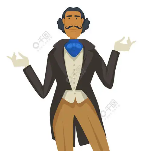 穿着复古服装的贵族或绅士.