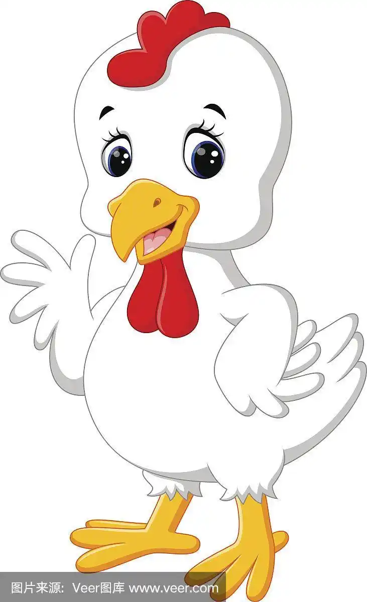 动画片,公鸡,鸡,可爱的,寒冷