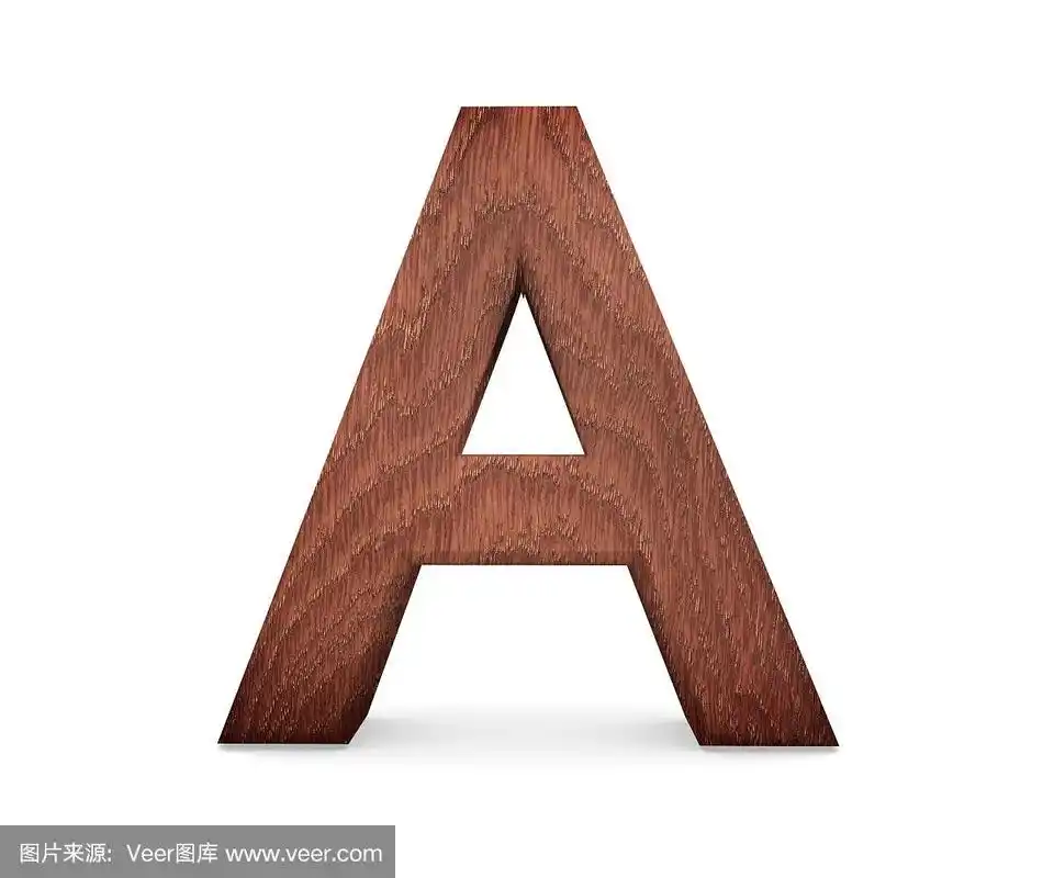 3d装饰木字母,大写字母a