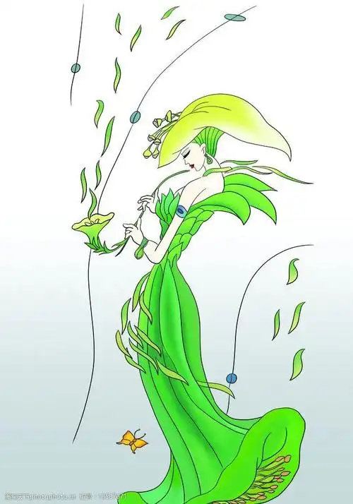 手绘花仙子图片