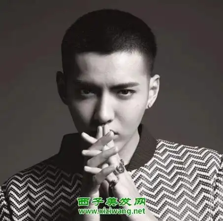 近两年超火的瓜子头短发是不少娱乐圈中男明星们偏