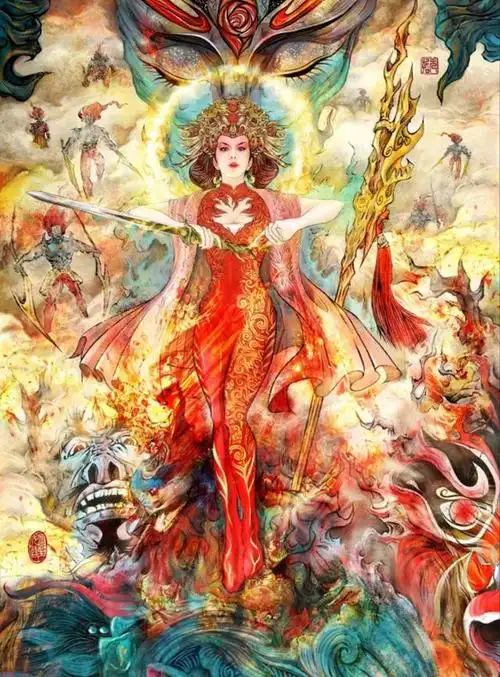 火灵圣母是《封神演义》中一位颇具传奇色彩的人物,她师承截教多宝