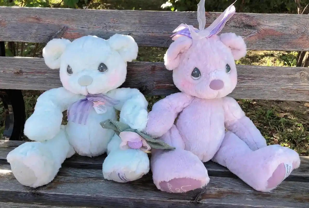 vintage水滴眼熊中古毛绒玩具玩偶