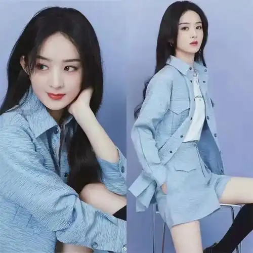 赵丽颖同款21夏季新款纯棉时尚提花防晒上衣女阔腿短裤秋装两件套