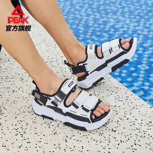匹克态极清夏凉鞋男2022夏季魔术贴厚底透气防水外穿男士沙滩鞋潮-图1