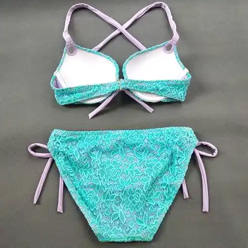 比基尼泳三角衣超性感 比基尼聚拢性感显胸大三角泳装超暴露三点式