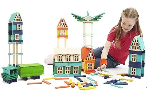 获奖玩具citiblocs 300片堆塔积木 灵感创意积木儿童益智木制玩具