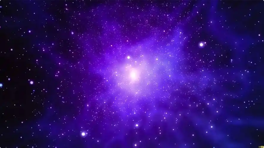 深空动画 蓝紫色背景 4k视频