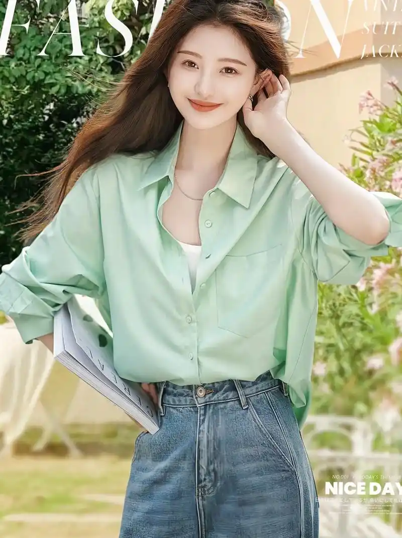 衬衫 牛仔裤,春天就要这么穿～姐妹们~快来看看这组明媚的通勤 - 抖音