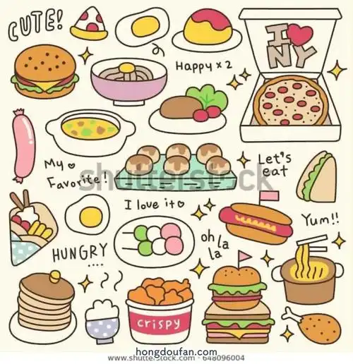 一起来美食11张美食简笔画大全