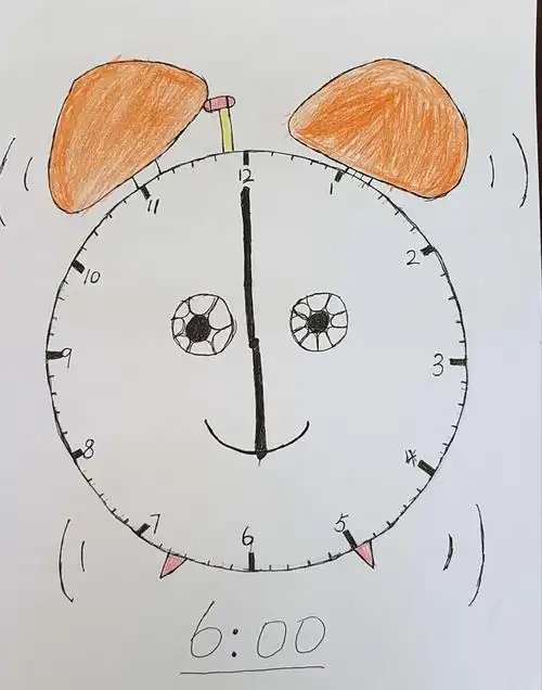 萌孩子画的创意钟面
