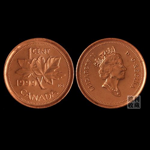 保真包邮 加拿大枫叶女王1分 19mm 美洲各国外币硬币钱币货币收藏