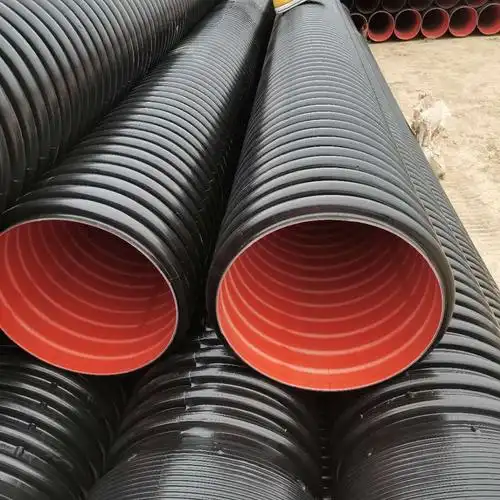 hdpe双壁波纹管厂家 市政排污钢带管克拉管厂家 质优价格优惠