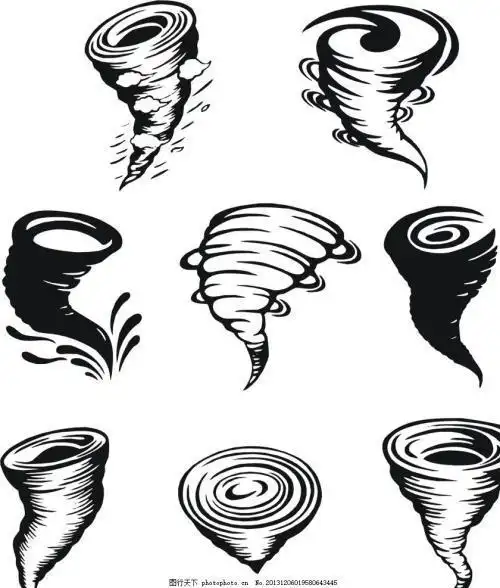 旋风简笔画应该涂什么颜色最合适