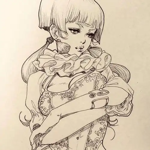 让宅男无法抗拒的线描少女,光是看.就已经热血沸腾了!