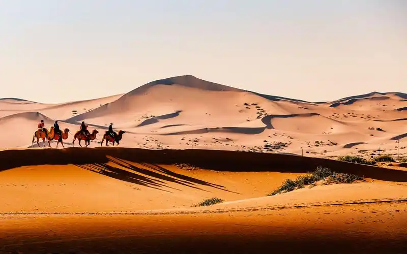 腾格里沙漠优美自然风景图片桌面壁纸-风景壁纸-壁纸下载-美桌网