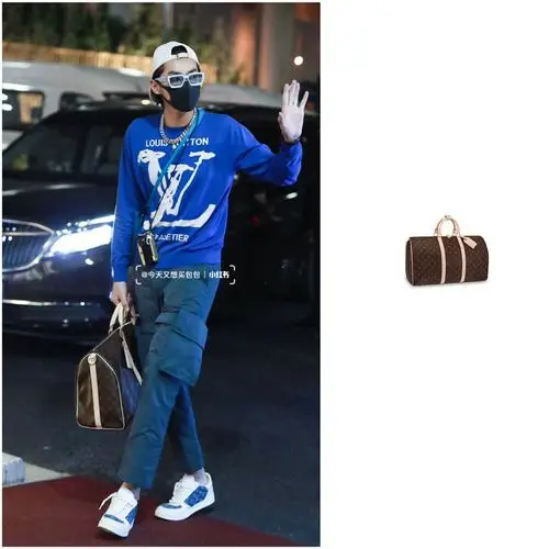 吴亦凡行走的lv包包种草机,lv钱包是真皮
