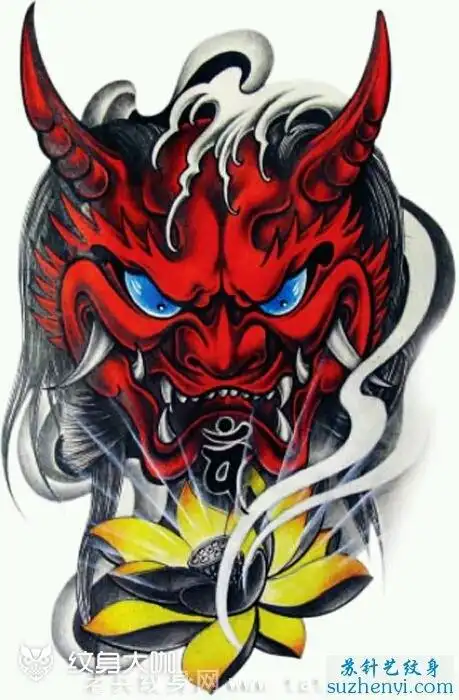 半臂般若_纹身图案手稿图片_张云鹏的纹身作品集