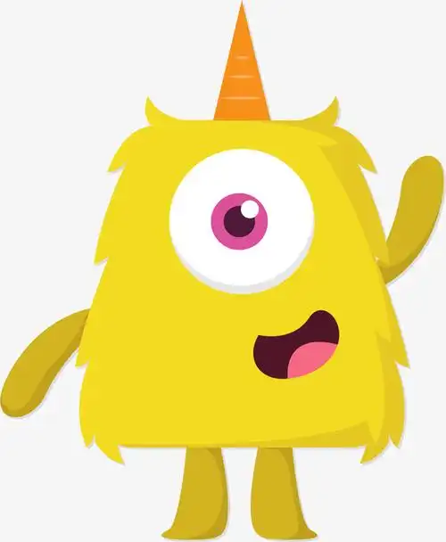 卡通创意游戏人物圆脸怪兽装饰设