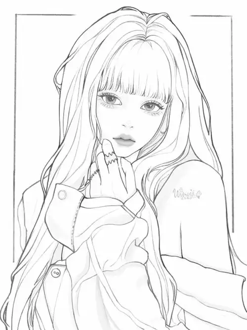 画画  #ipad画画  #线稿  #头像分享  #女生头像  #速写  #手绘头像