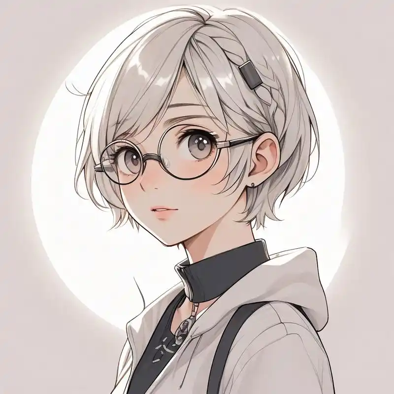 短发女孩戴眼镜头像97996900 短发女孩戴眼镜,俏皮又可爱