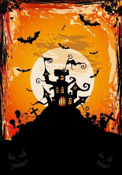 万圣节创意画精选,你们要的南瓜,鬼屋,女巫收藏起来给孩子画