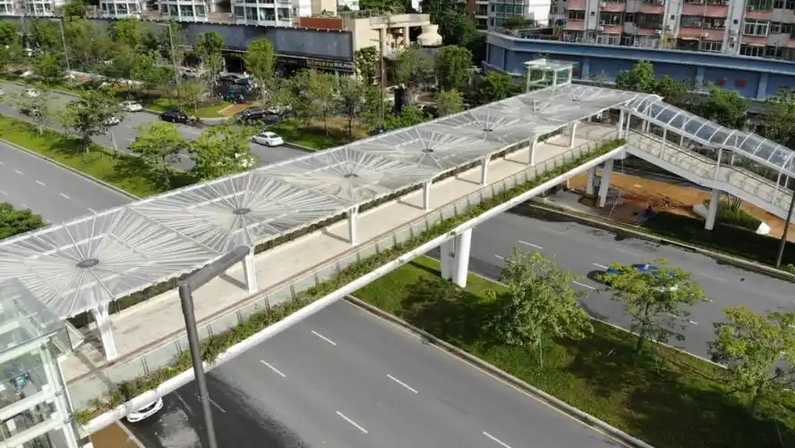 上新南山这3座人行天桥投入使用高颜值多功能抢先看