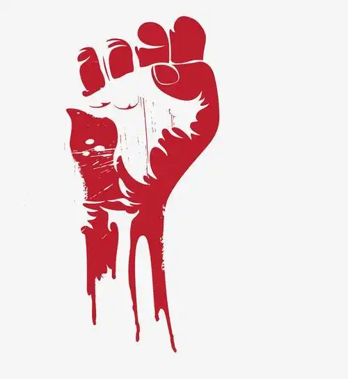 卡通简笔画手绘努力加油拳头装饰