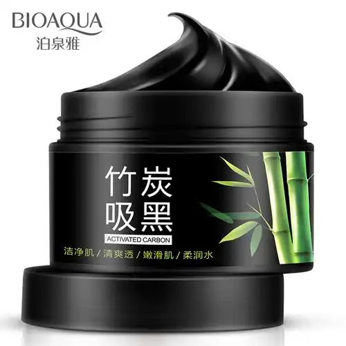 泊泉雅竹炭净透水洗面膜140g 去黑头收缩毛孔提亮肤色滋润控油男女