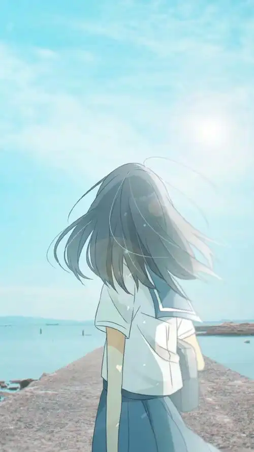 动漫女生壁纸背影