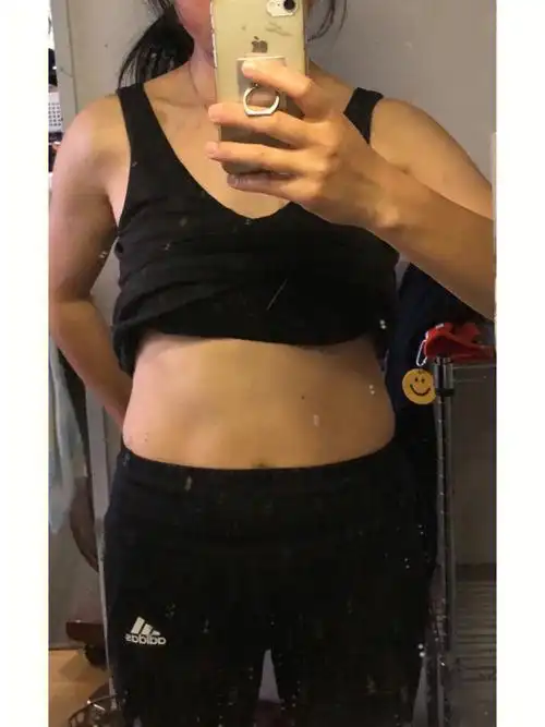 两娃宝妈跑步运动三个月对比