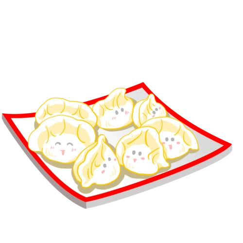 卡通可爱饺子插画图片