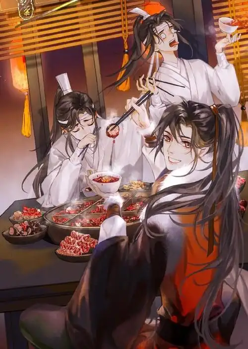 温馨治愈的墨香全家福,轮流带娃好有爱,花城的领口有小心机!