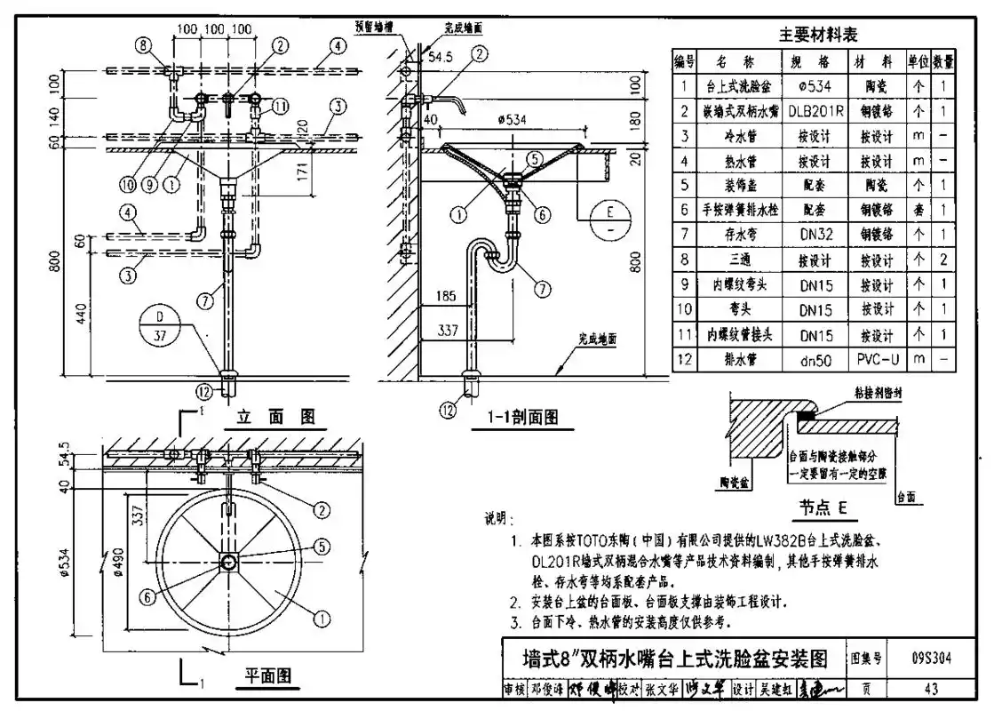 09s304 卫生设备安装图集-01