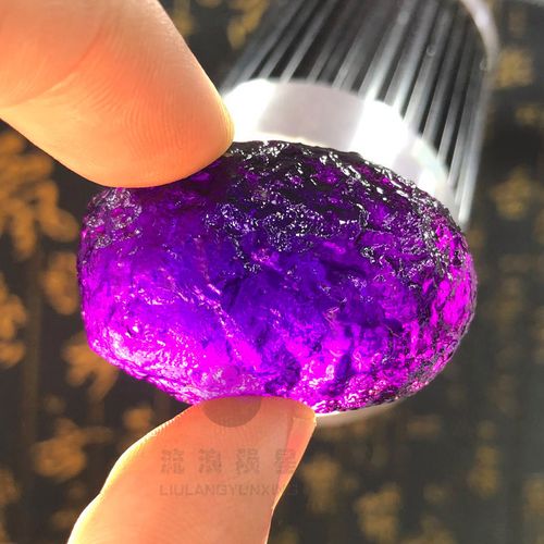 稀少天然乌拉圭紫陨石吊坠挂件能量原石紫色宇宙矿物疗愈消忧郁