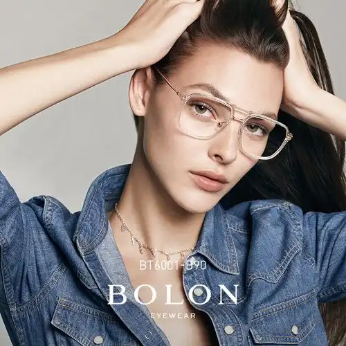 bolon暴龙近视眼镜男女2022新品眼镜框β钛材质双梁眼镜架bt6001
