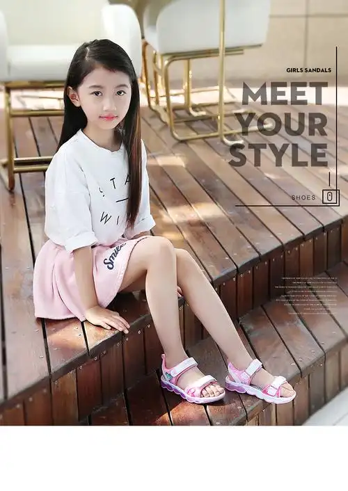 女童凉鞋2019新款韩版中大童公主鞋夏季沙滩鞋小女孩软底鞋儿童鞋