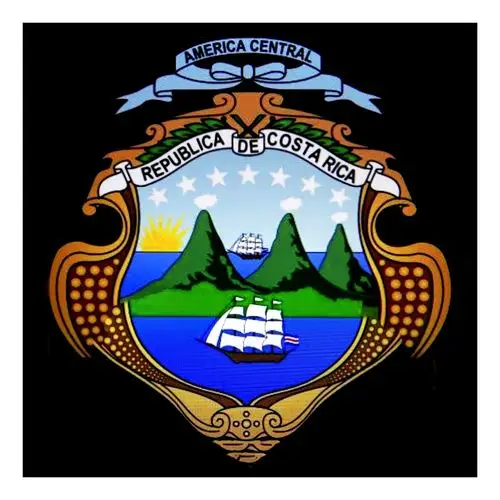 这是哥斯达黎加的国徽,国徽的图案中间的三座山就分别代表伊拉苏