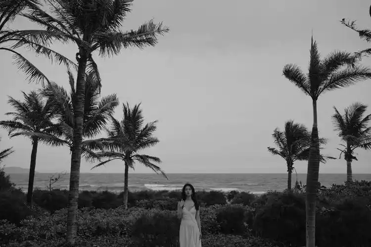 许龄月海边氛围感大片曝光一袭白裙浪漫温柔尽显随性