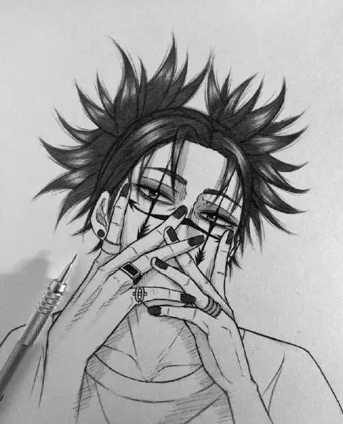 动漫人物素描手绘作品|素描|动漫人物|作品_新浪新闻