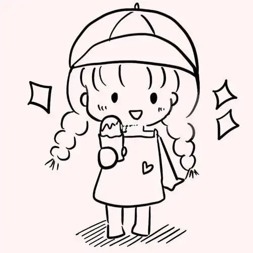 最近超火的小女孩简笔画