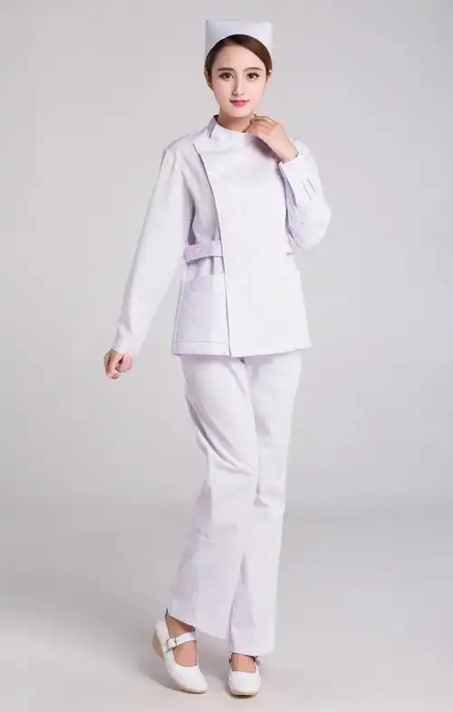 护士服分体套装icu冬装长袖女医生药房美容院工作服制服白大褂